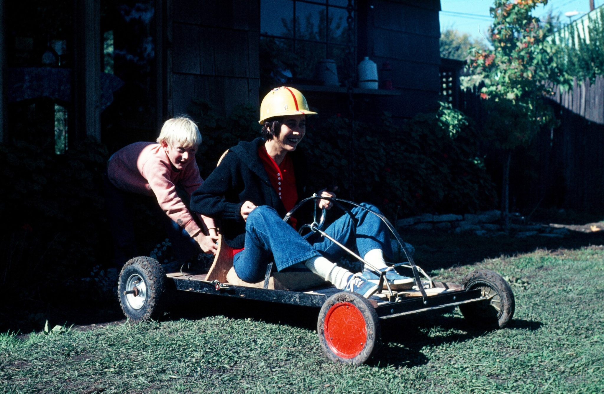 Gale Driving Go-Kart, Kirk pushing
